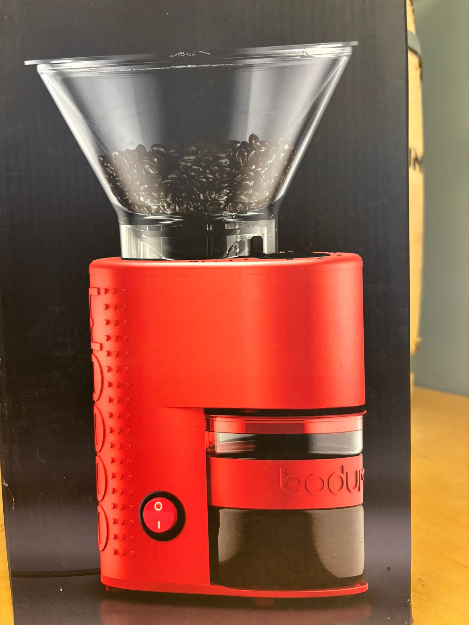Bodum Bistro Conical Burr Grinder - Red