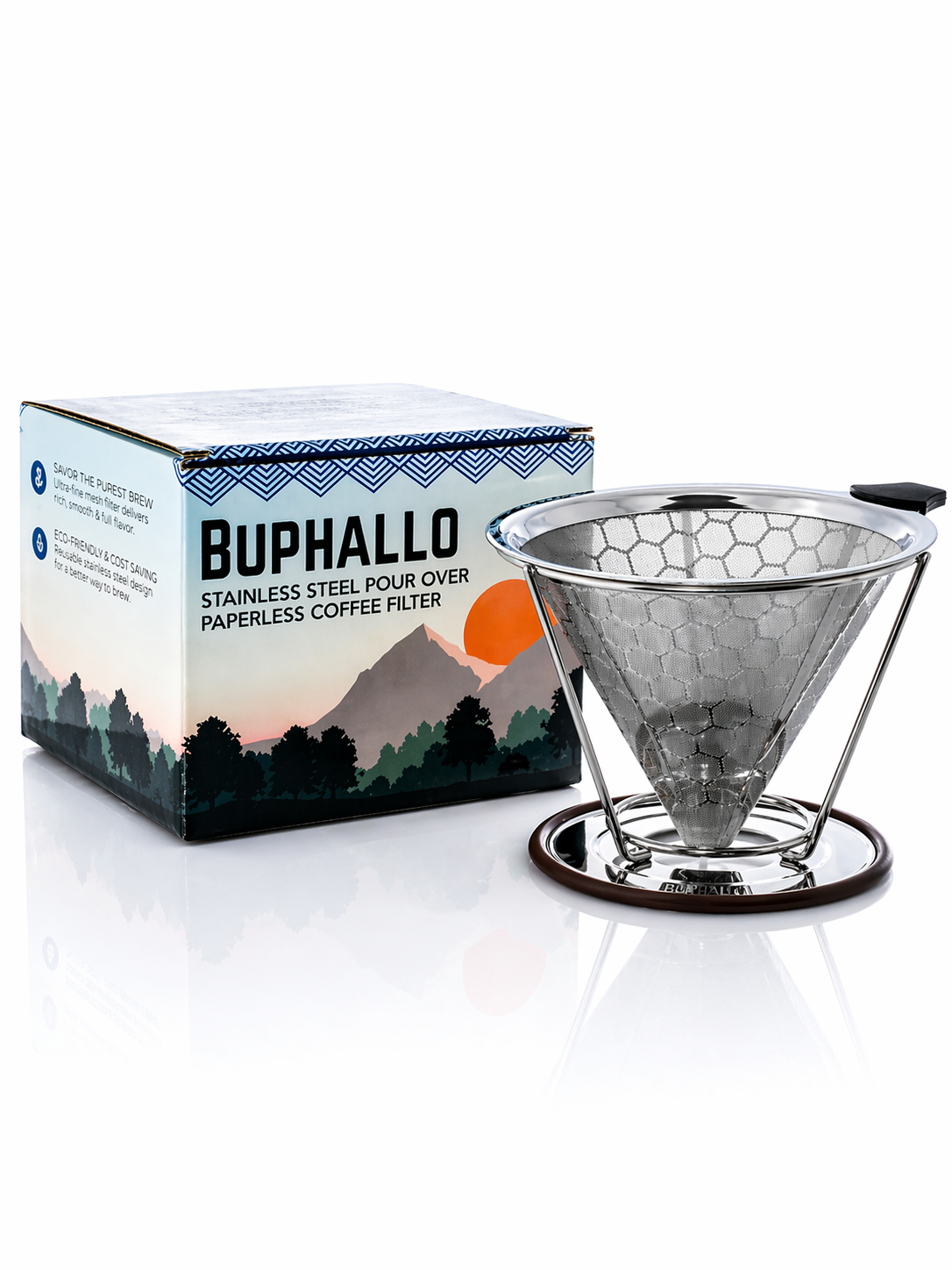 Buphallo Stainless Steel Cone Filter