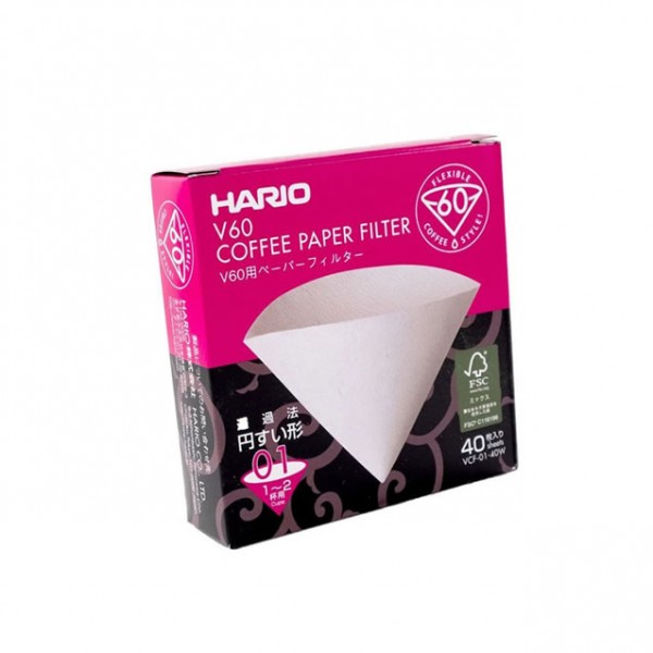 HARIO V60-01 BROWN 1 Cup (40 PACK)